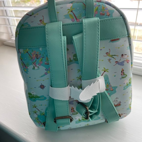 New Loungefly Mint Green Disney Peter Pan Island Mini Backpack main image 7